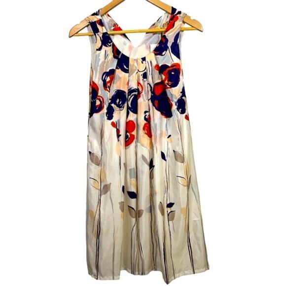 ISABELLA SINCLAIR ANTHROPOLOGIE Women's Garden Party Floral Dress Ivory Size 8 - Picture 2 of 16